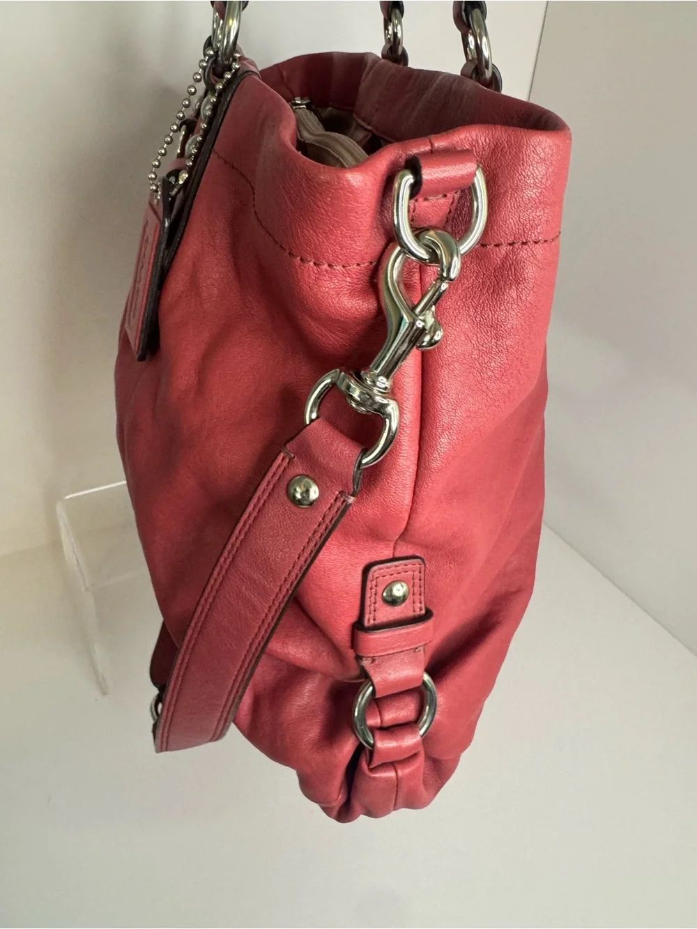 #425 Coach Ashley Leather Carryall Satchel Two-Way Bag